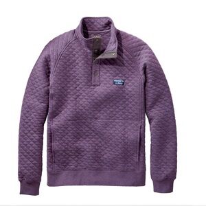 NWT! Llbean Men’s Quilted Sweatshirt. Purple Heather. XL.